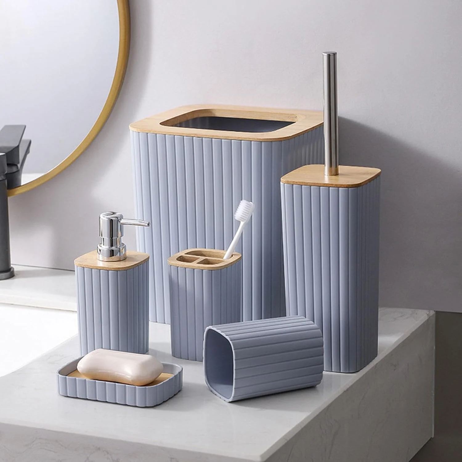 7PCS Bathroom Accessory Set-SA2408-310(Grey)