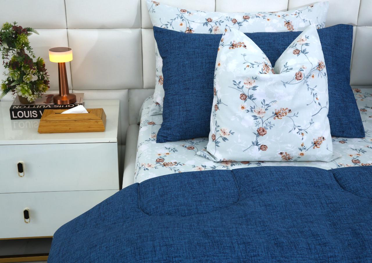 8 PCs Winter Comforter Set-Bluebells - Image 3