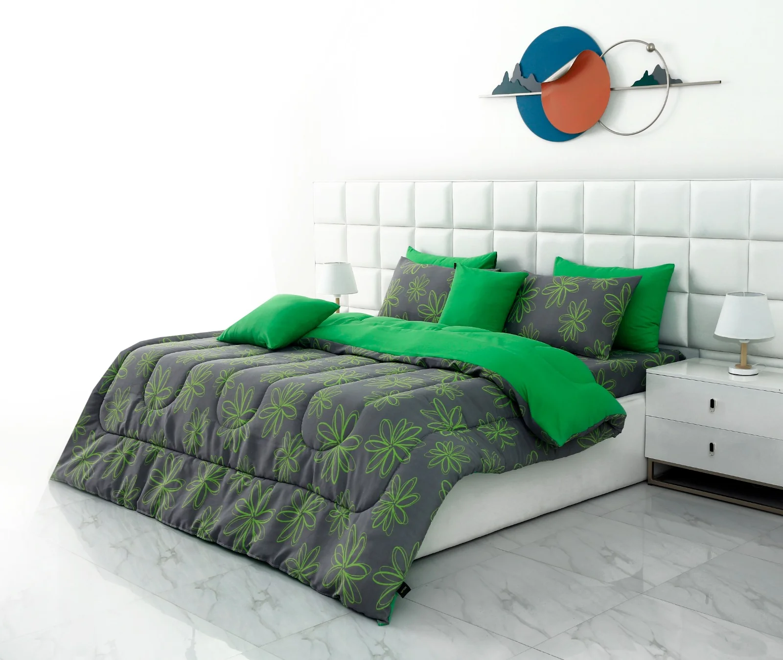 8 PCs Winter Razai Set-Carnation - Image 10