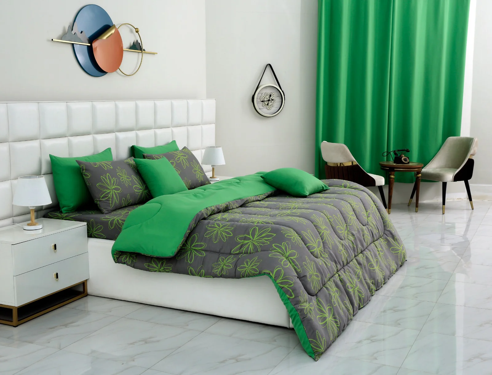 8 PCs Winter Razai Set-Carnation - Image 8