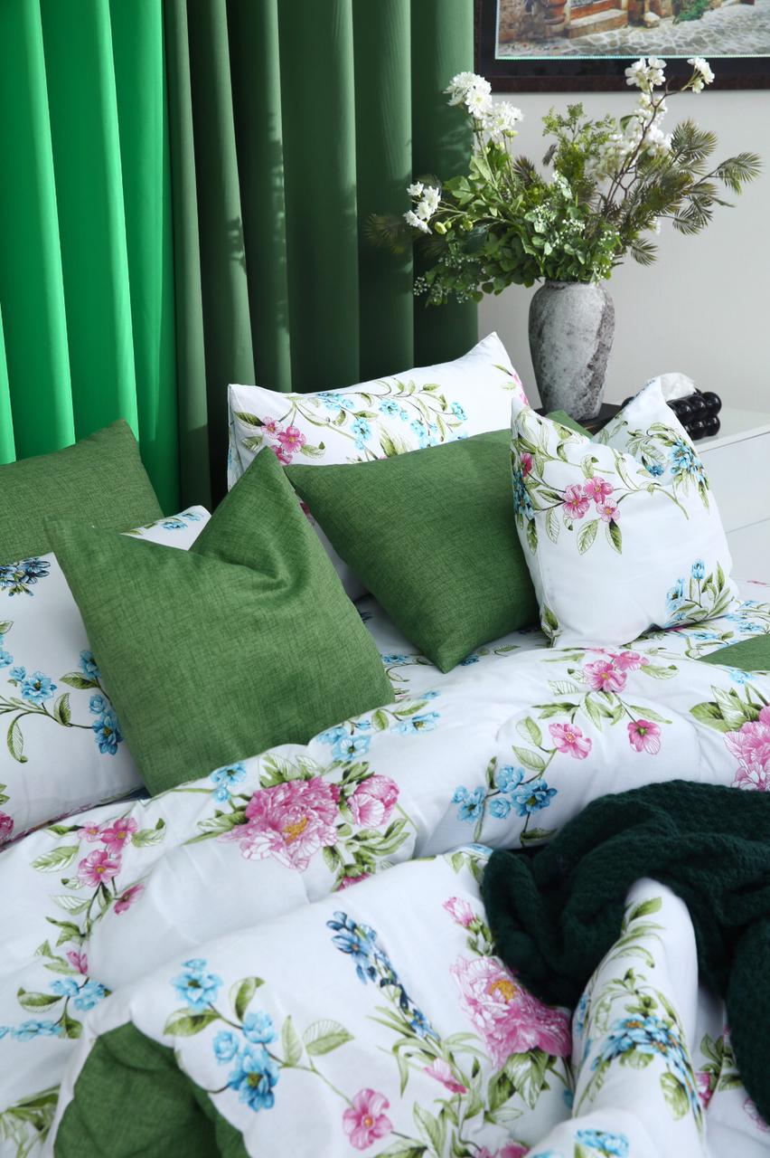 8 PCs Winter Razai Set-Green Lotus - Image 13