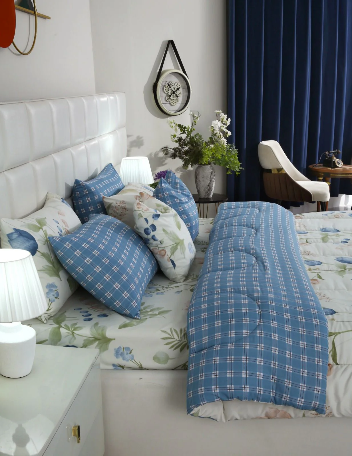8 PCs Winter Razai Set-Water Lily - Image 3