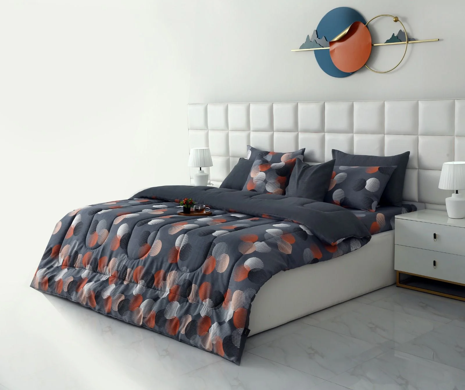8 PCs Winter Razai Set-Illustration Design - Image 9