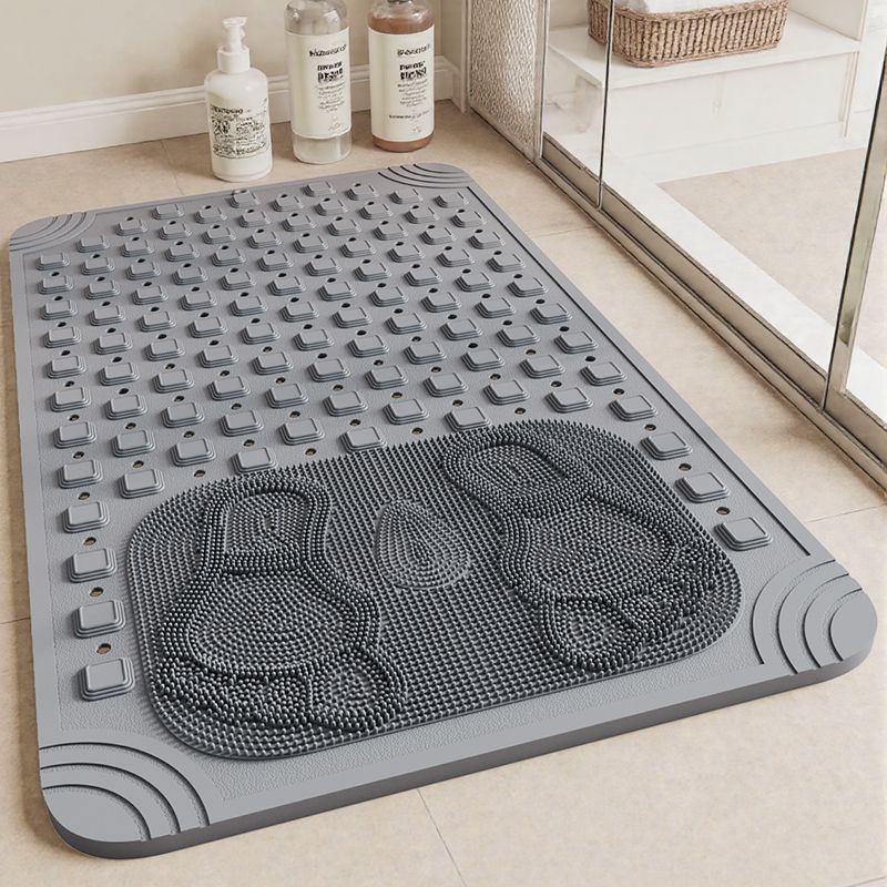 Anti Slip PVC Bathroom Mat With Massage Points and Foot Scrub (SA2510-115)Grey