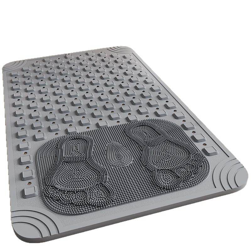 Anti Slip PVC Bathroom Mat With Massage Points and Foot Scrub (SA2510-115)Grey - Image 3