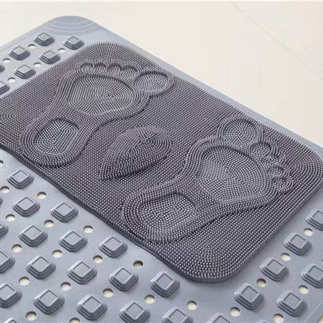Anti Slip PVC Bathroom Mat With Massage Points and Foot Scrub (SA2510-115)Grey - Image 4