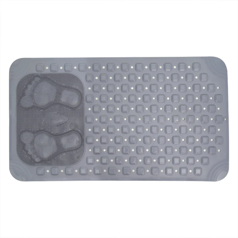 Anti Slip PVC Bathroom Mat With Massage Points and Foot Scrub (SA2510-115)Grey - Image 5