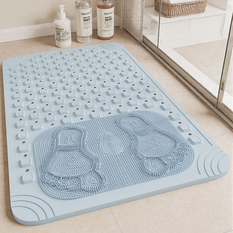 Anti Slip PVC Bathroom Mat With Massage Points and Foot Scrub (SA2510-115)Sky Blue