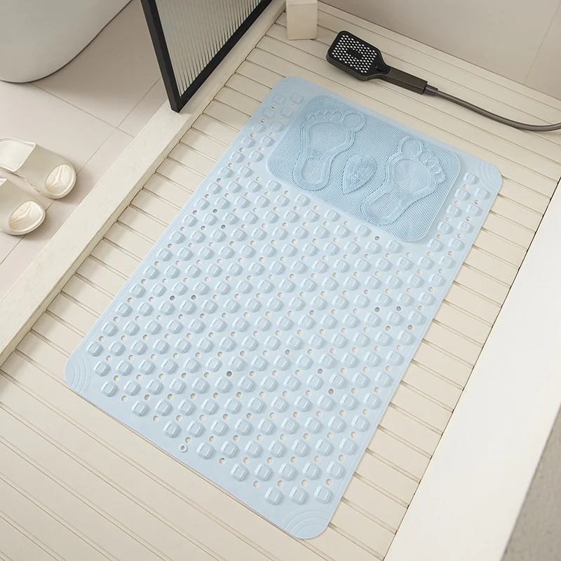 Anti Slip PVC Bathroom Mat With Massage Points and Foot Scrub (SA2510-115)Sky Blue - Image 4
