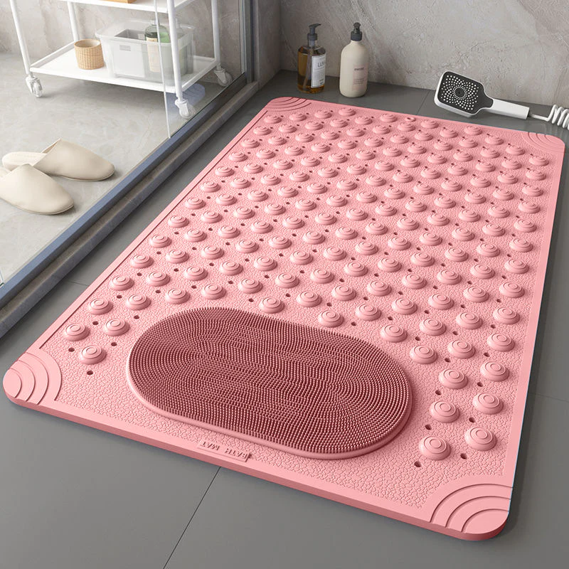 Anti Slip PVC Bathroom Mat With Massage Points (SA2510-113)Pink - Image 2