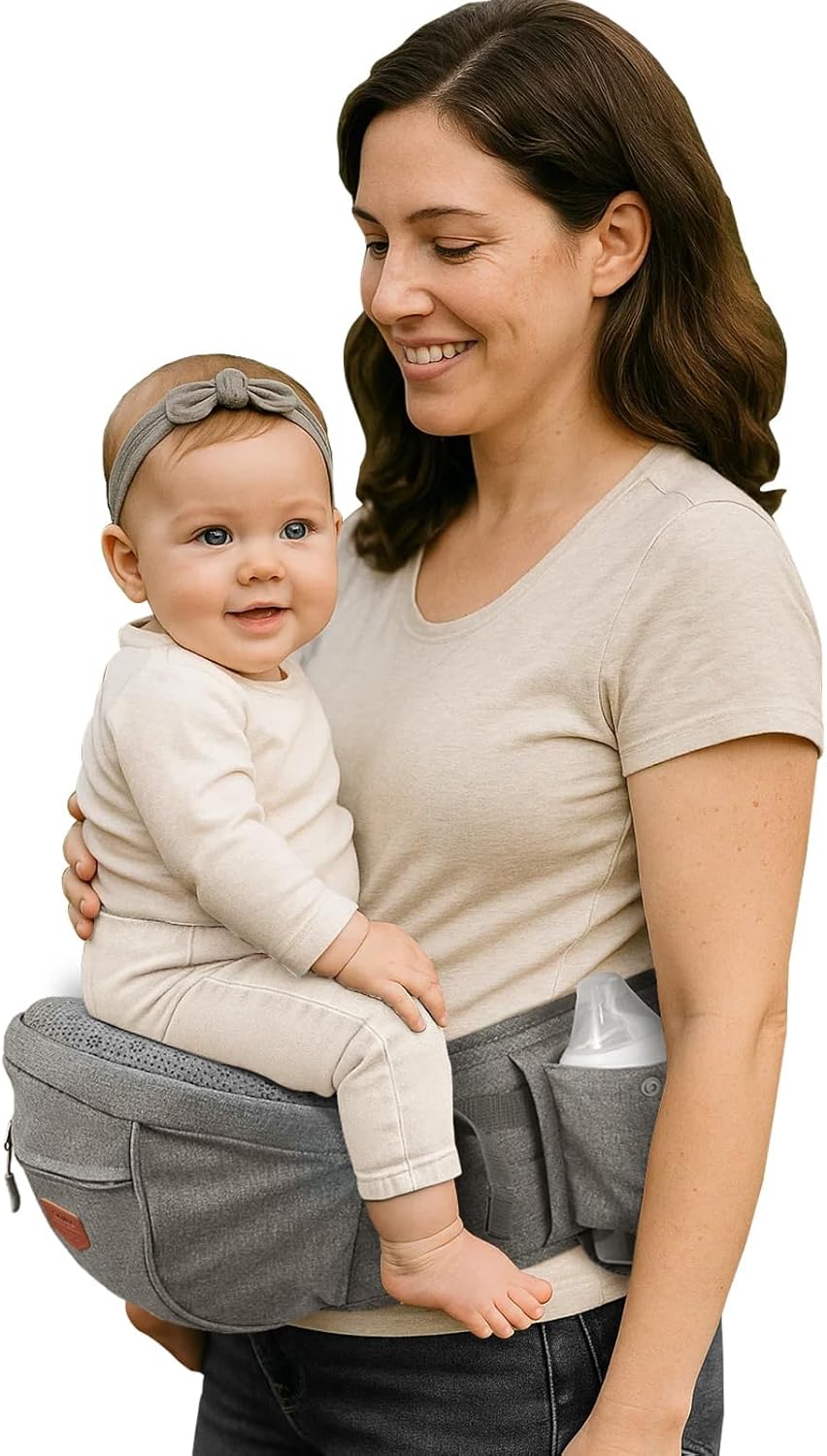 Baby Hip Seat With Adjustable Belt and Pocket-SA2408-182(Grey) - Image 11