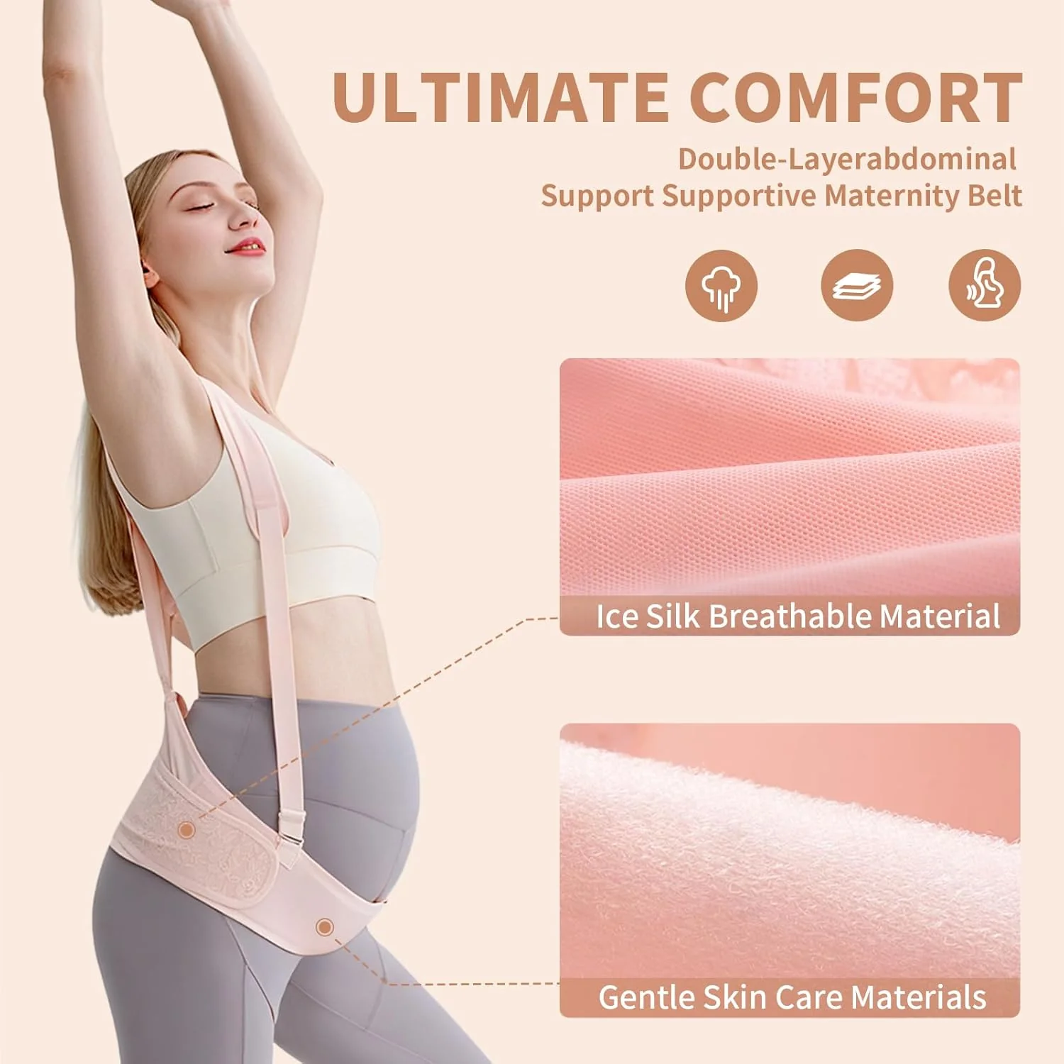 Belly Bands for Pregnant Women With Double Support-SA2411-55 - Image 3