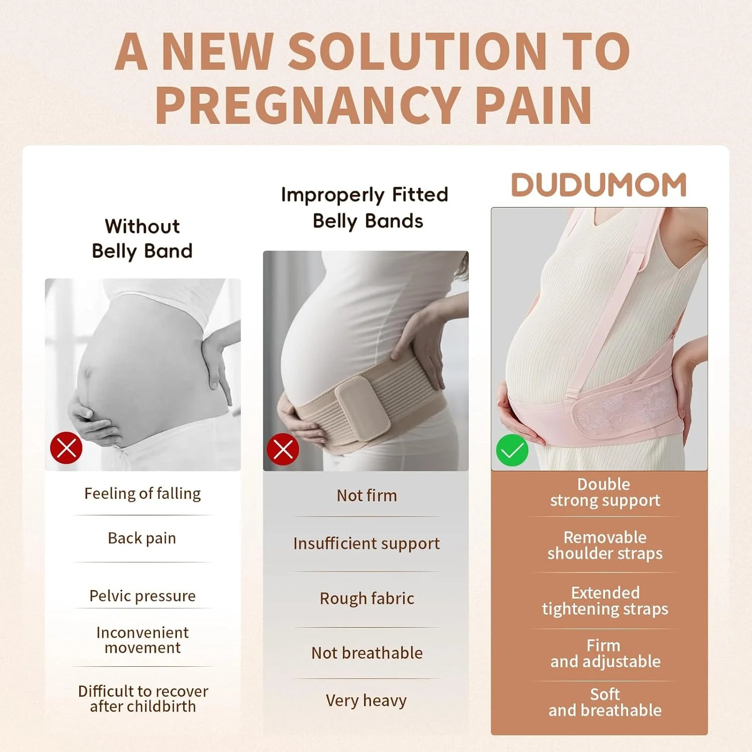 Belly Bands for Pregnant Women With Double Support-SA2411-55 - Image 4