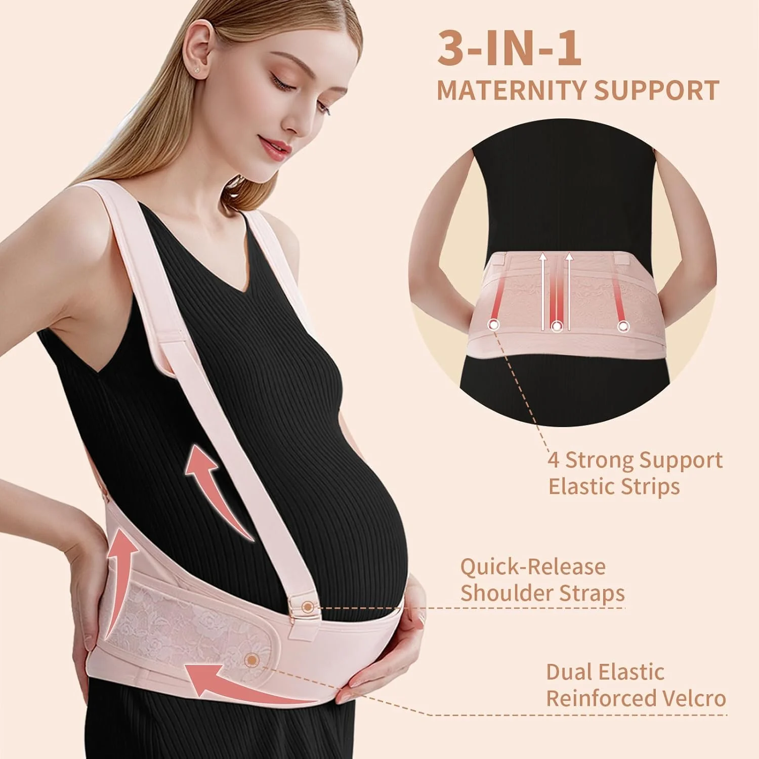Belly Bands for Pregnant Women With Double Support-SA2411-55 - Image 5