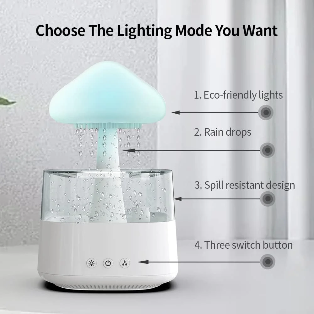 Cloud Rain Humidifier With 7 Colors Light-SA2411-62