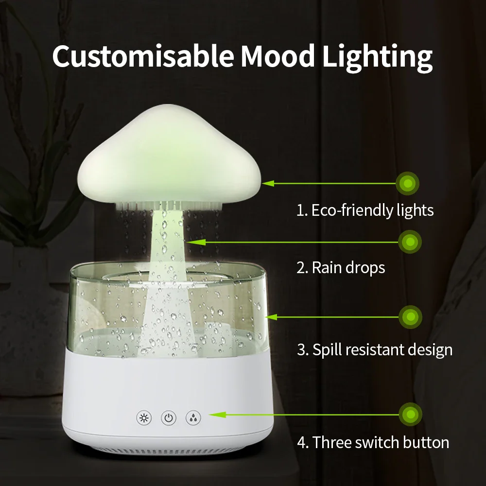 Cloud Rain Humidifier With 7 Colors Light-SA2411-62 - Image 12