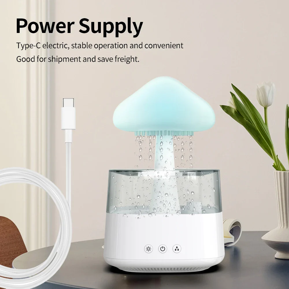 Cloud Rain Humidifier With 7 Colors Light-SA2411-62 - Image 17