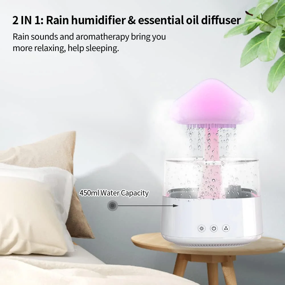 Cloud Rain Humidifier With 7 Colors Light-SA2411-62 - Image 4