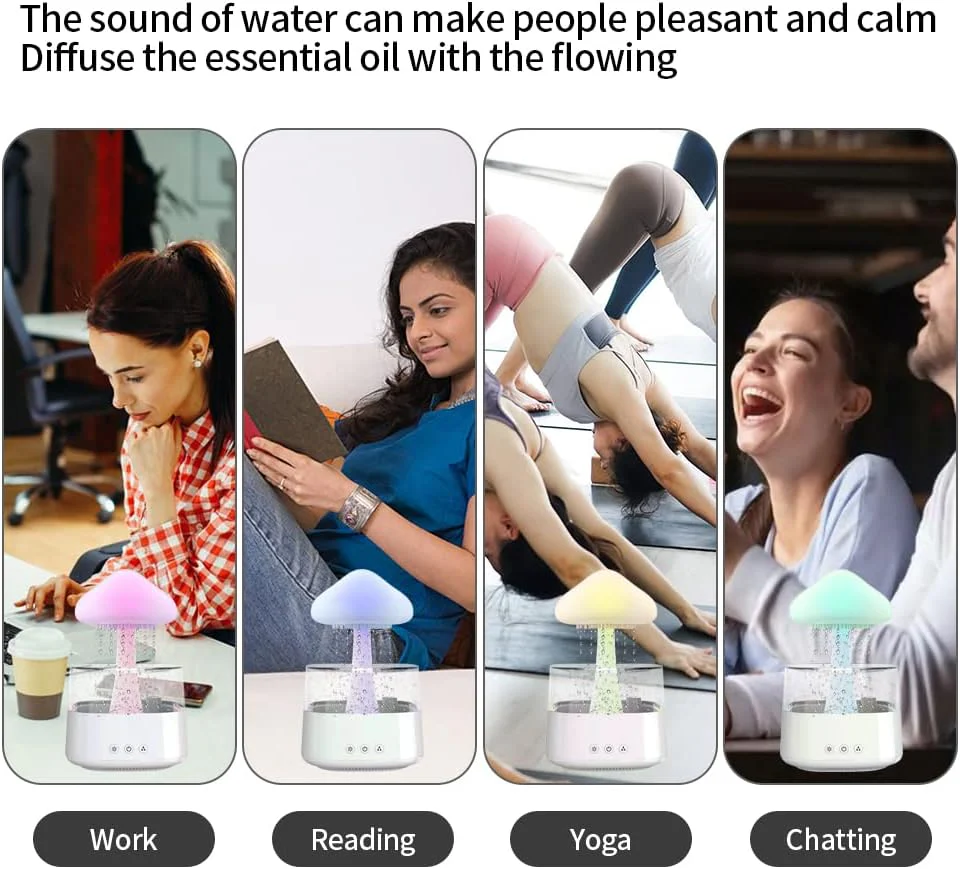 Cloud Rain Humidifier With 7 Colors Light-SA2411-62 - Image 5