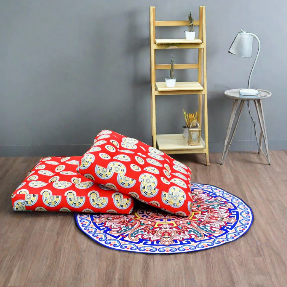 Digital Printed Square Floor Cushions- Rangoo - Image 3