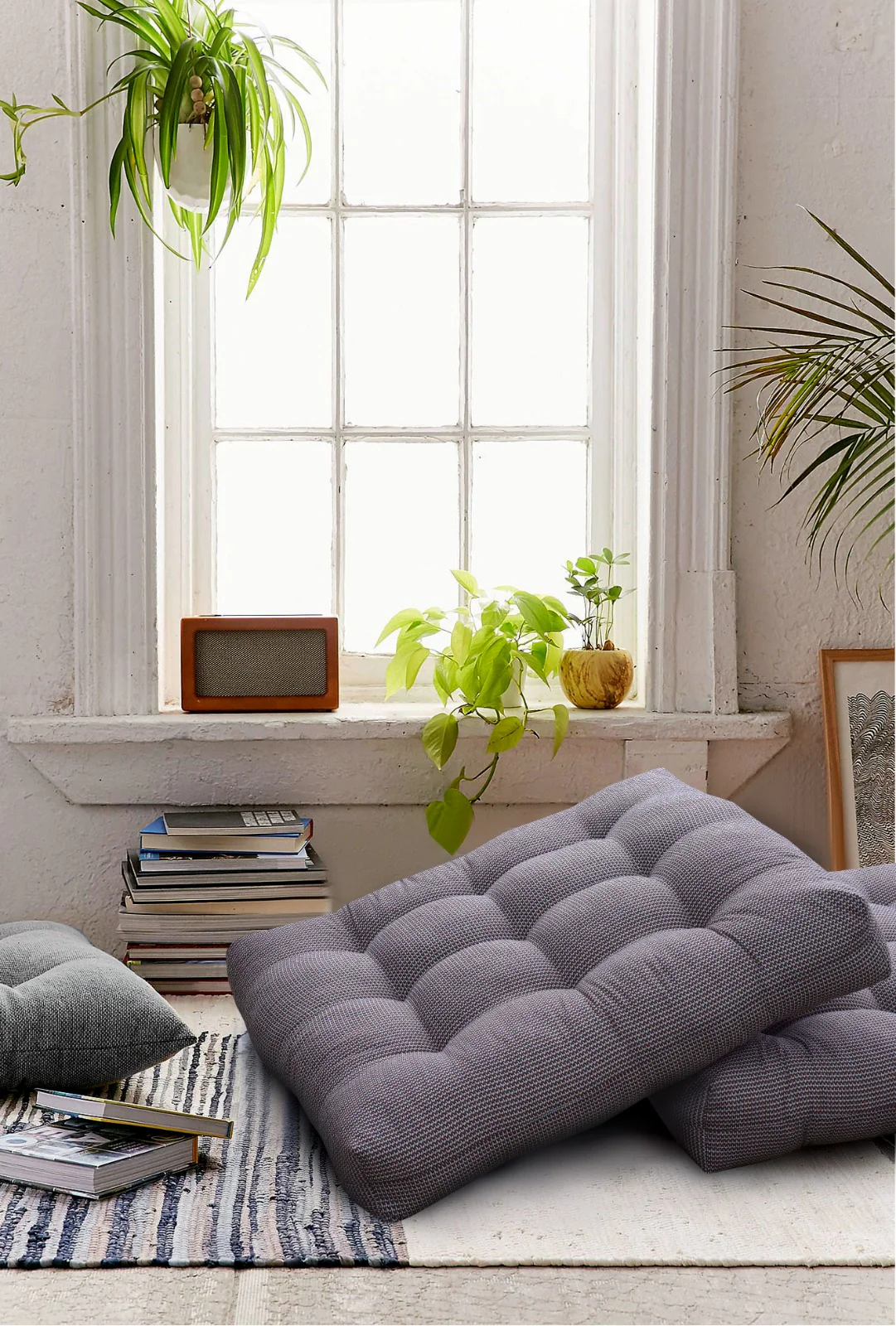 Digital Printed Square Floor Cushions- Small Buds - Image 2