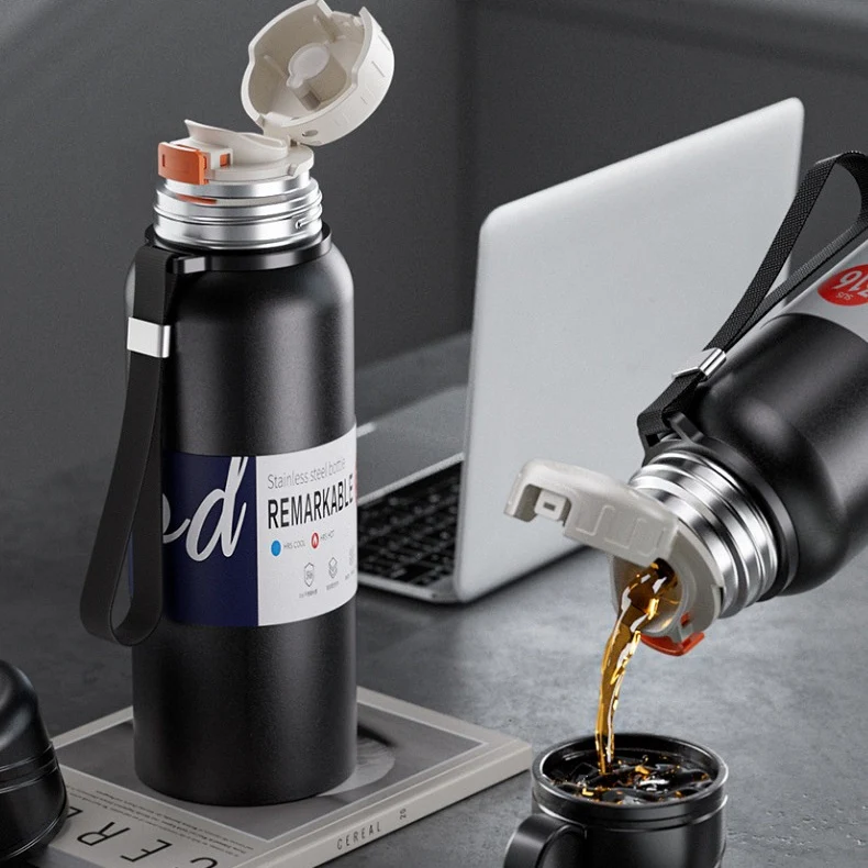 Double Wall Insulated Thermos(SA2408-164)-Black - Image 12