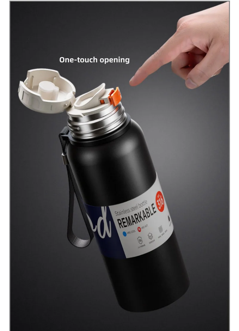 Double Wall Insulated Thermos(SA2408-164)-Black - Image 8