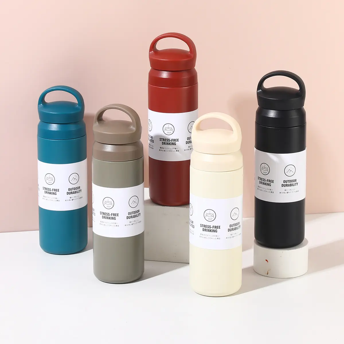 Double-Wall Stainless Steel Insulated Water Bottle(SA2408-225)-Black - Image 2
