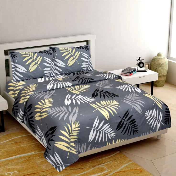 Duvet Cover-Black Feathers