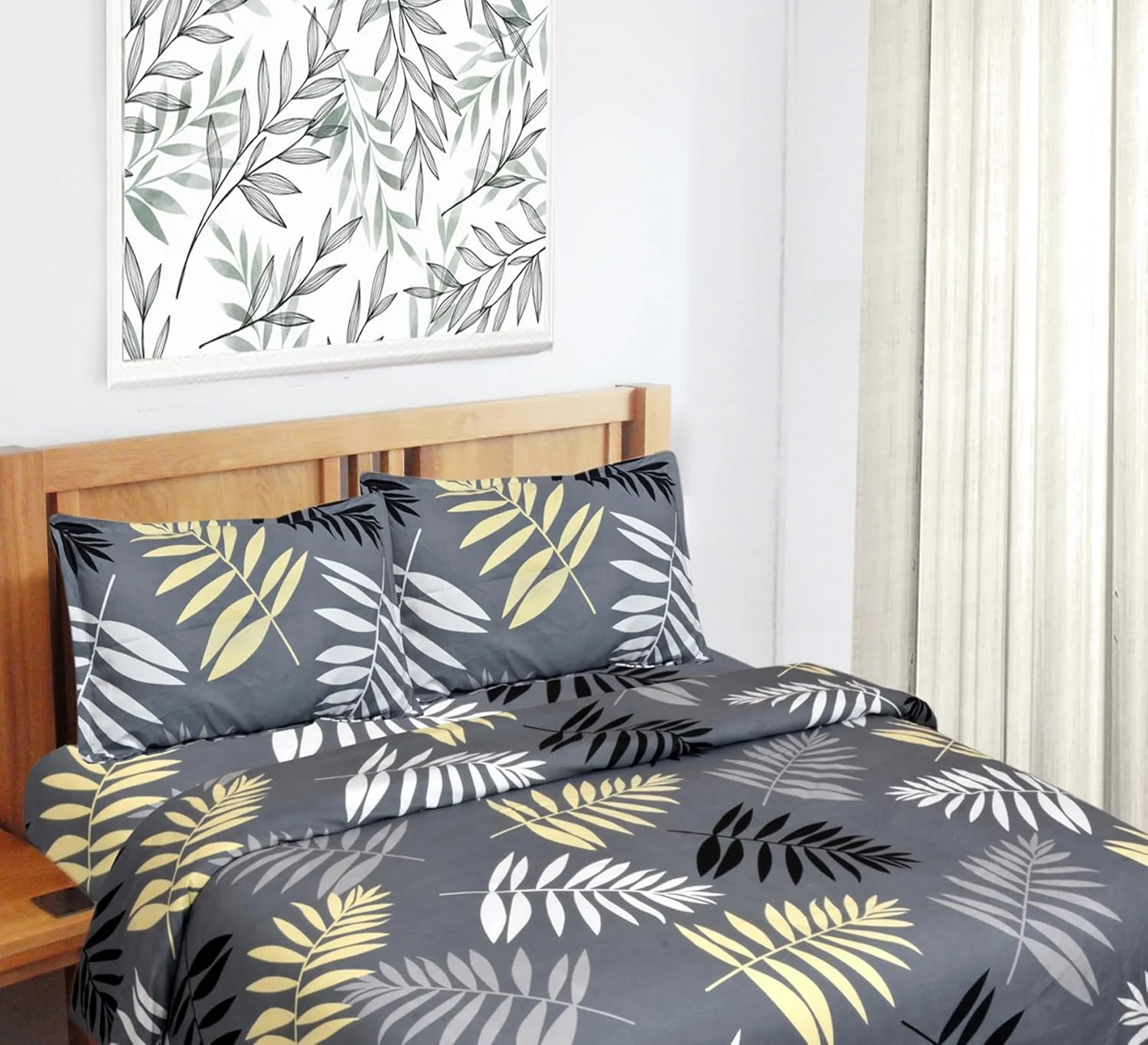 Duvet Cover-Black Feathers - Image 3
