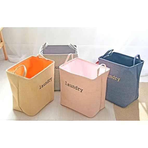 Eva Collapsible Laundry Basket-Beige - Image 6