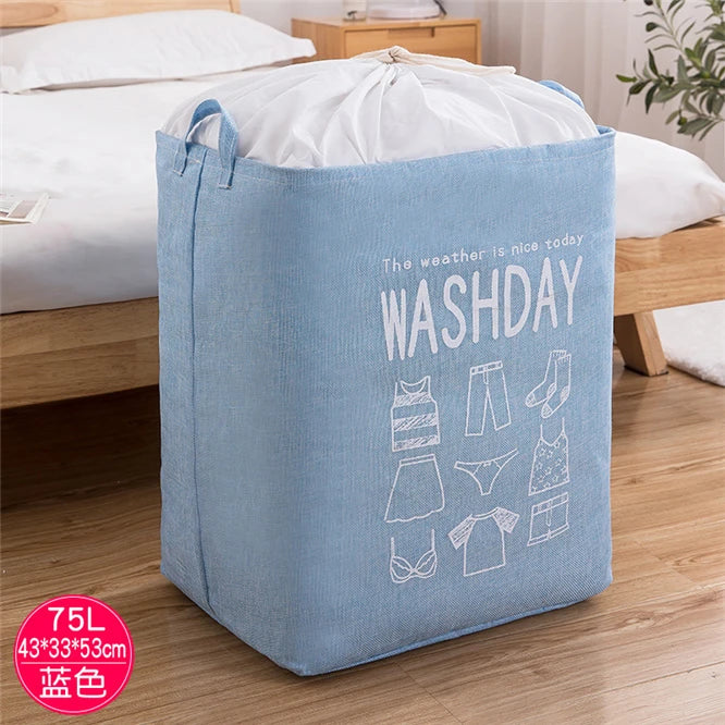 Eva Collapsible Laundry Basket Wash Day-Sky blue - Image 2