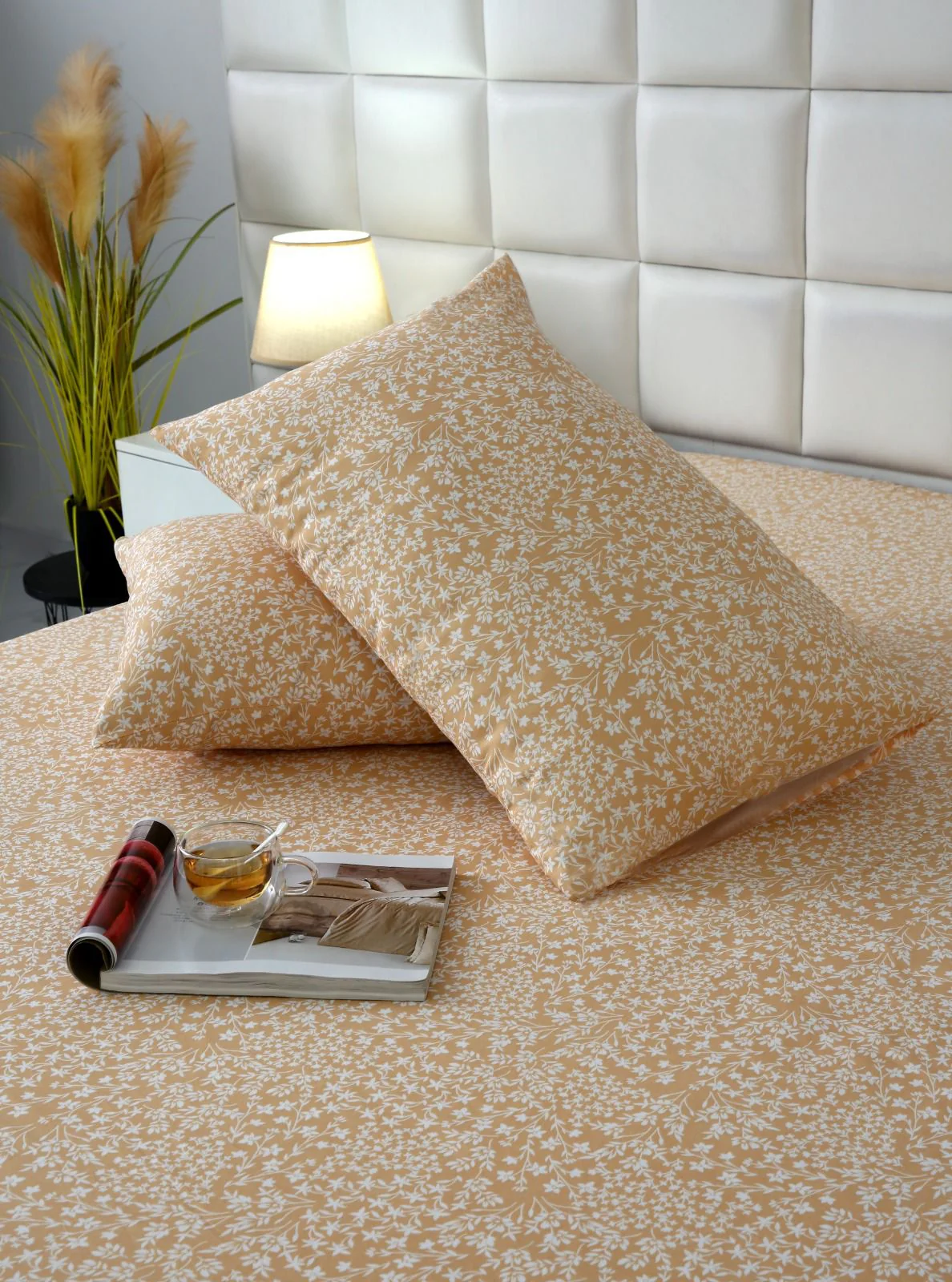 Fitted Bed Sheet-Beige Bloom - Image 4