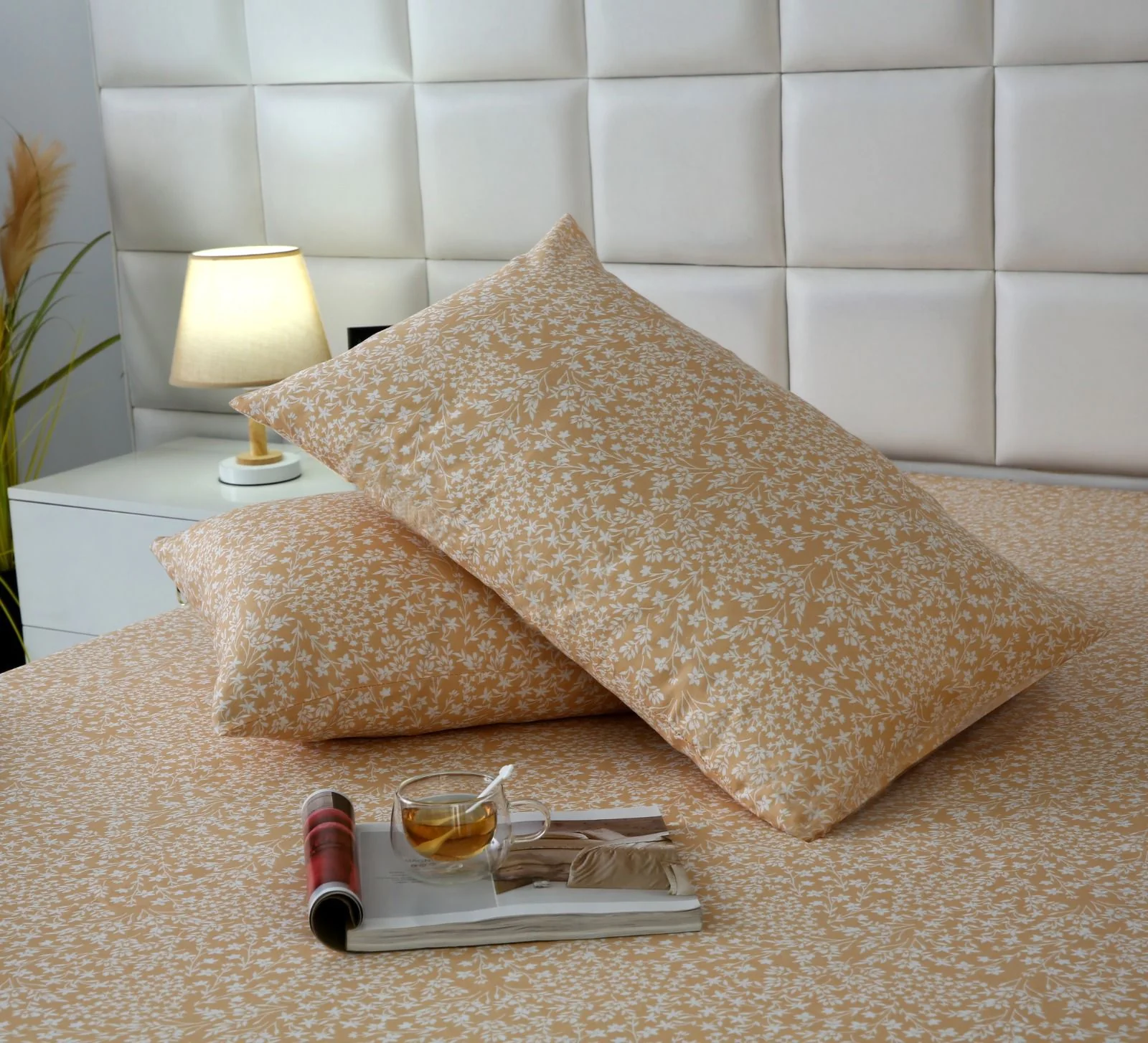 Fitted Bed Sheet-Beige Bloom - Image 6