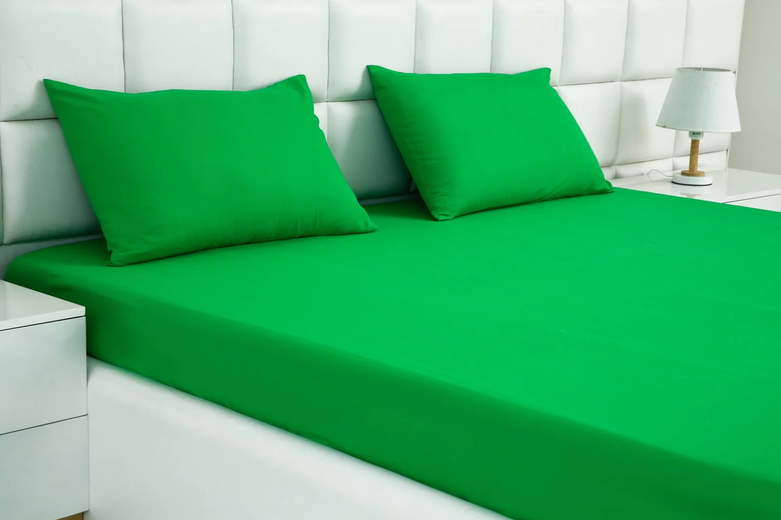 Fitted Bed Sheet-Green - Image 8