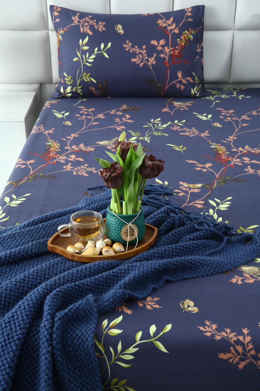 Fitted Bed Sheet-Retro Leaf - Image 7