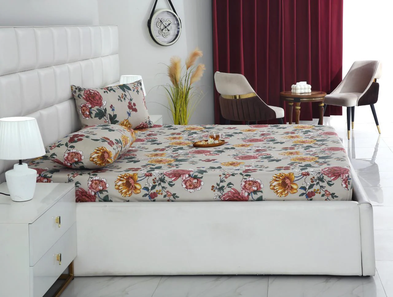 Fitted Bed Sheet-Vintage Garden - Image 8