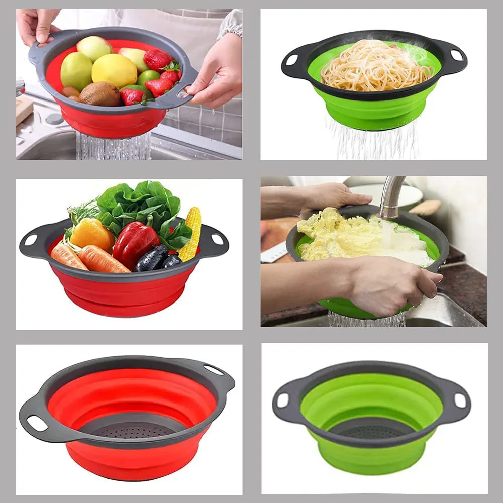 Collapsible Silicone Drain water bucket-Green(Large) - Image 20