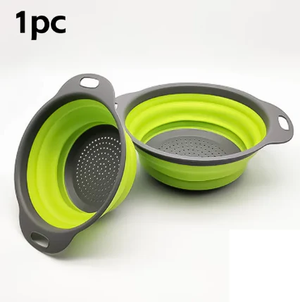 Collapsible Silicone Drain water bucket-Green(Large) - Image 7