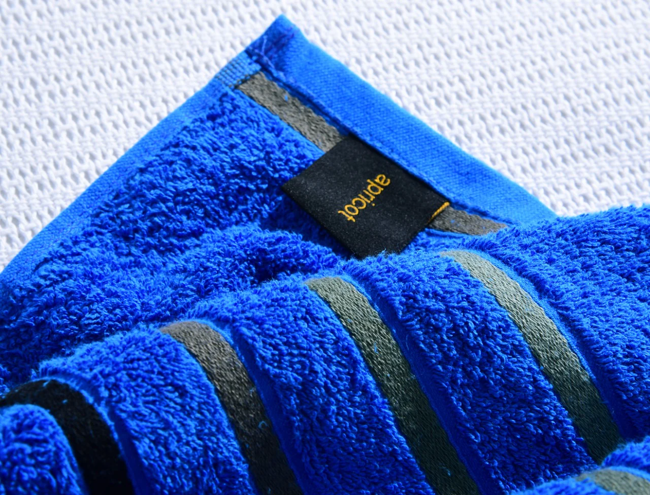 Cotton Towel With Jacquard Stripe(1894) - Royal Blue - Image 2