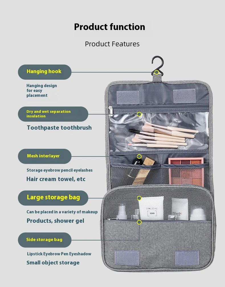 Large capacity travel bag-SA2408-296(Grey) - Image 29