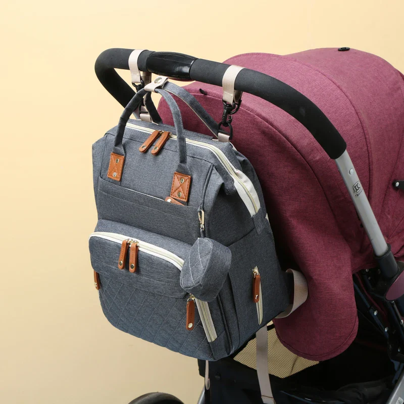 Large Diaper Backpack-SA2408-274(Grey) - Image 8