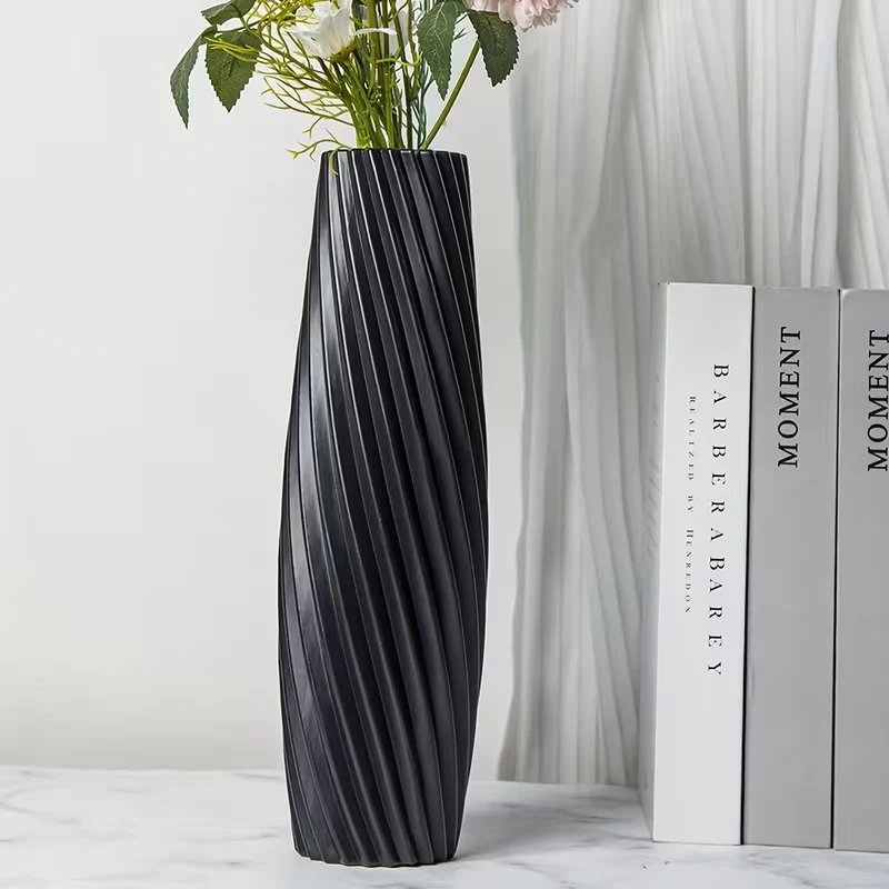 Large Nordic Plastic Flower Vase (SA2510-099)Black