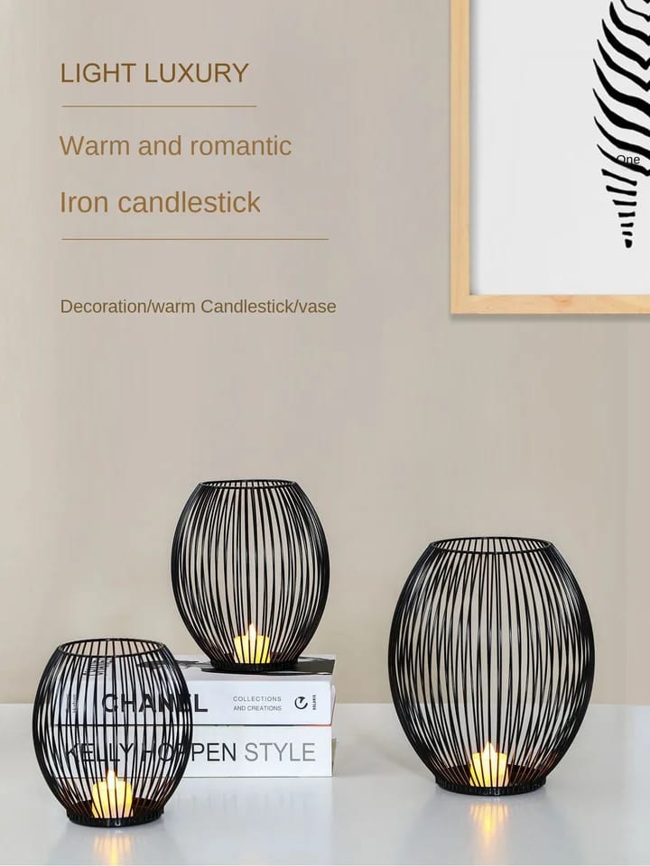 Metal Candle Stand-Black(SA2405-20) - Image 6