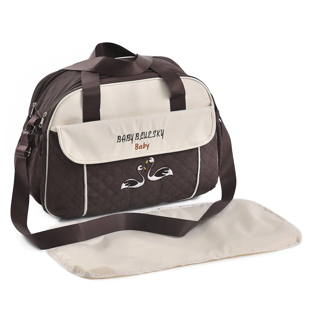 Multi function Mommy Bag with Large Capacity-SA2408-273(Brown) - Image 3