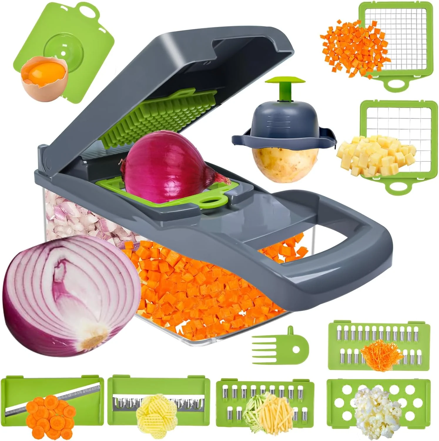 14PCs Multi-functional Food Chopper with Large Container-SA2411-48