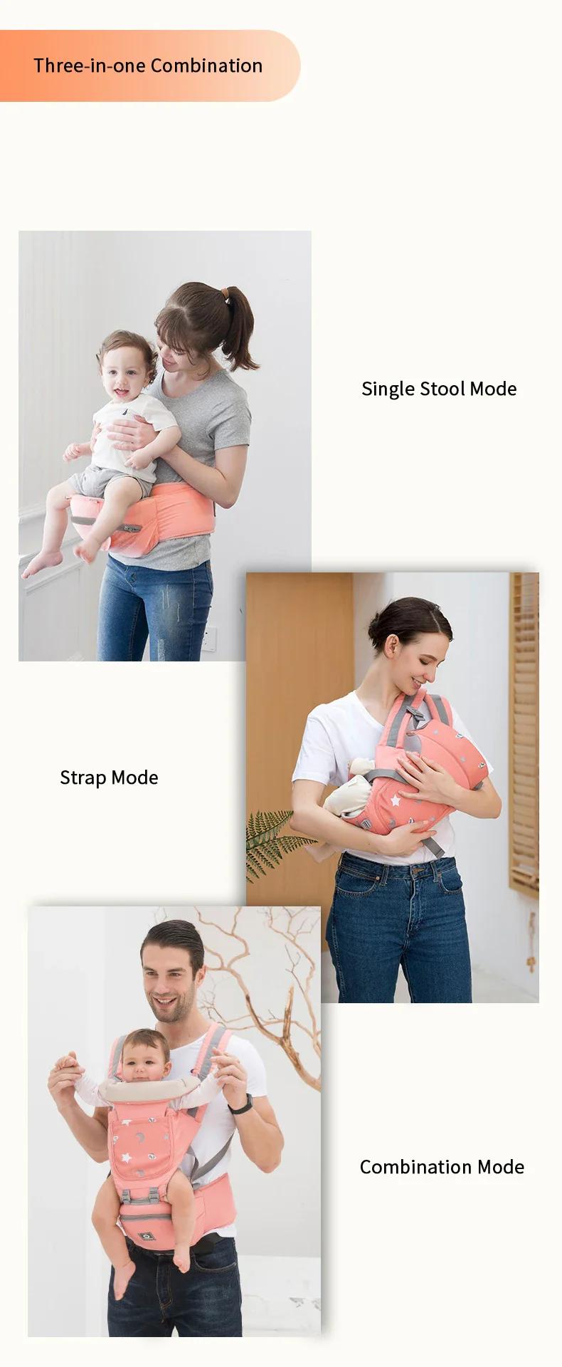 Multifunctional Baby Carrier for Newborn to Toddlers-SA2408-181 - Image 6