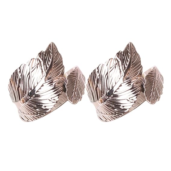 Napkin Holder Rings-Feather(Sliver) - Image 3