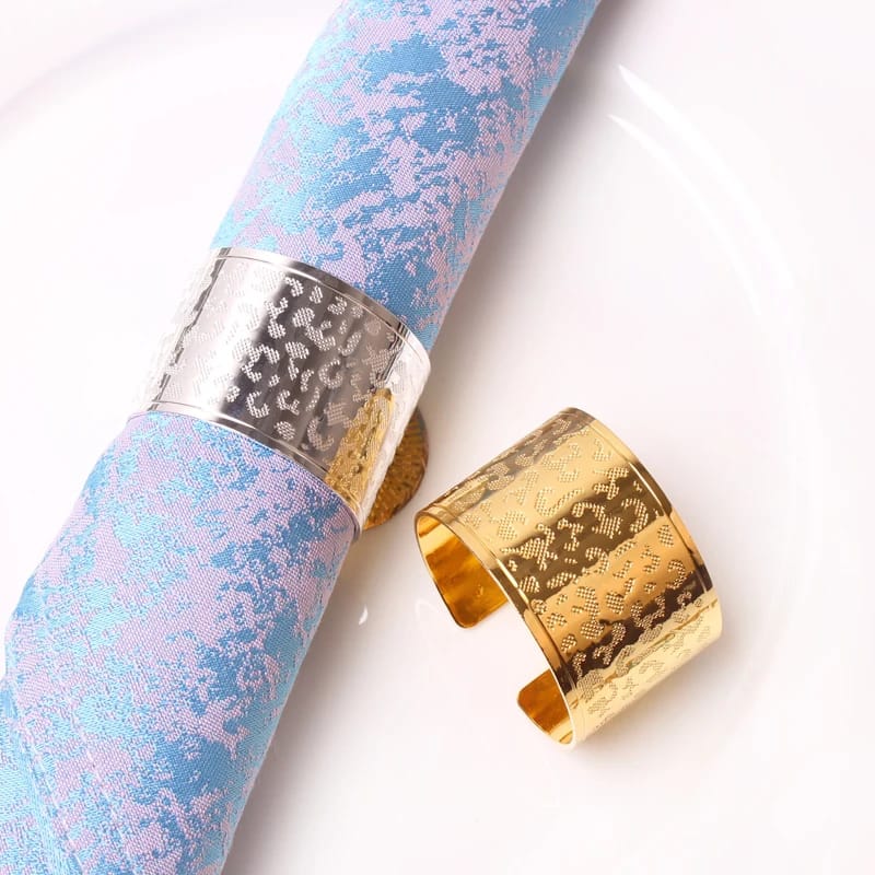 Napkin Holder Rings-Leopard Print(Sliver) - Image 5