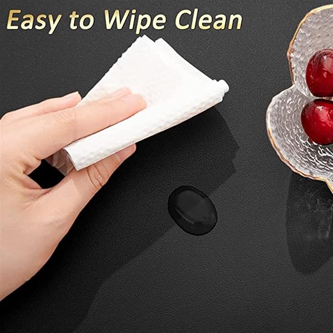 2PCs Oval Shape Leather Placemat - Image 4
